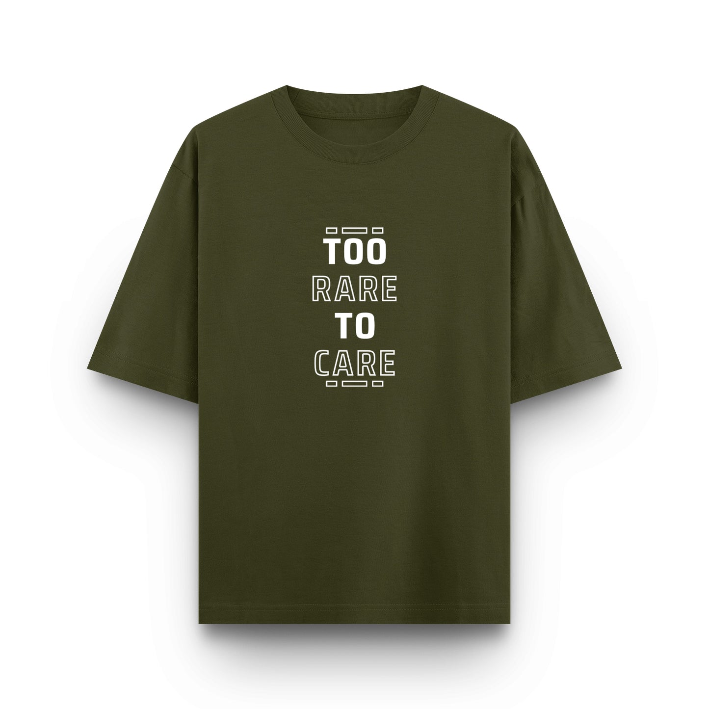 Too Rare to Care - Premium Unisex Oversized Classic Tee – 240 GSM