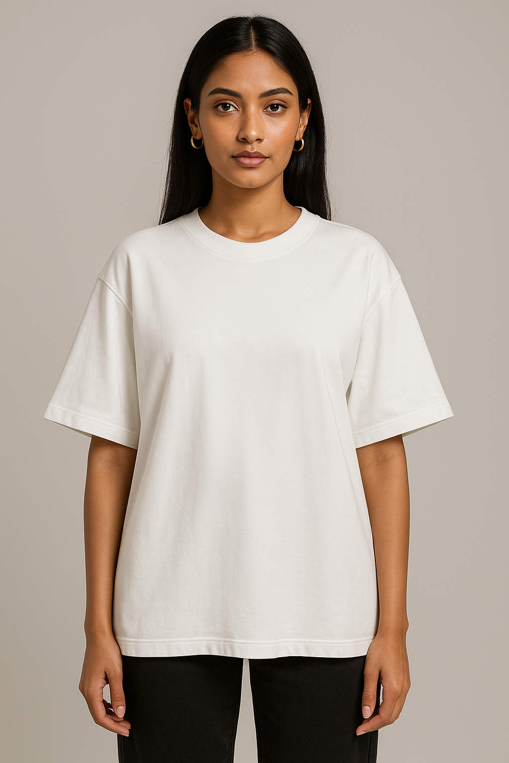 Solid Unisex Oversized Standard Tee – 180 GSM