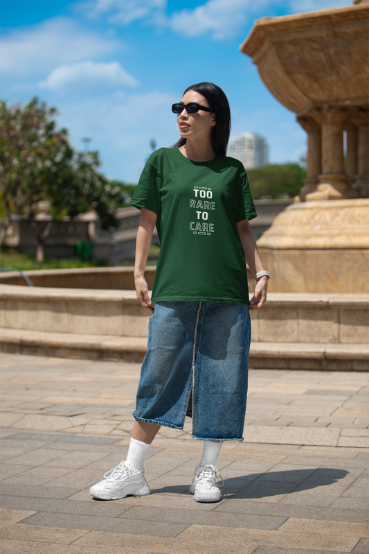 Too Rare to Care - Premium Unisex Oversized Classic Tee – 240 GSM