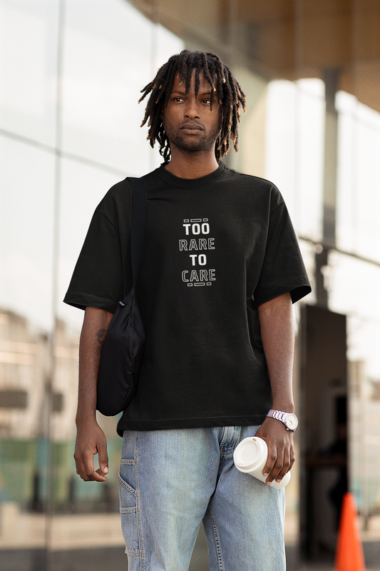 Too Rare to Care - Premium Unisex Oversized Classic Tee – 240 GSM
